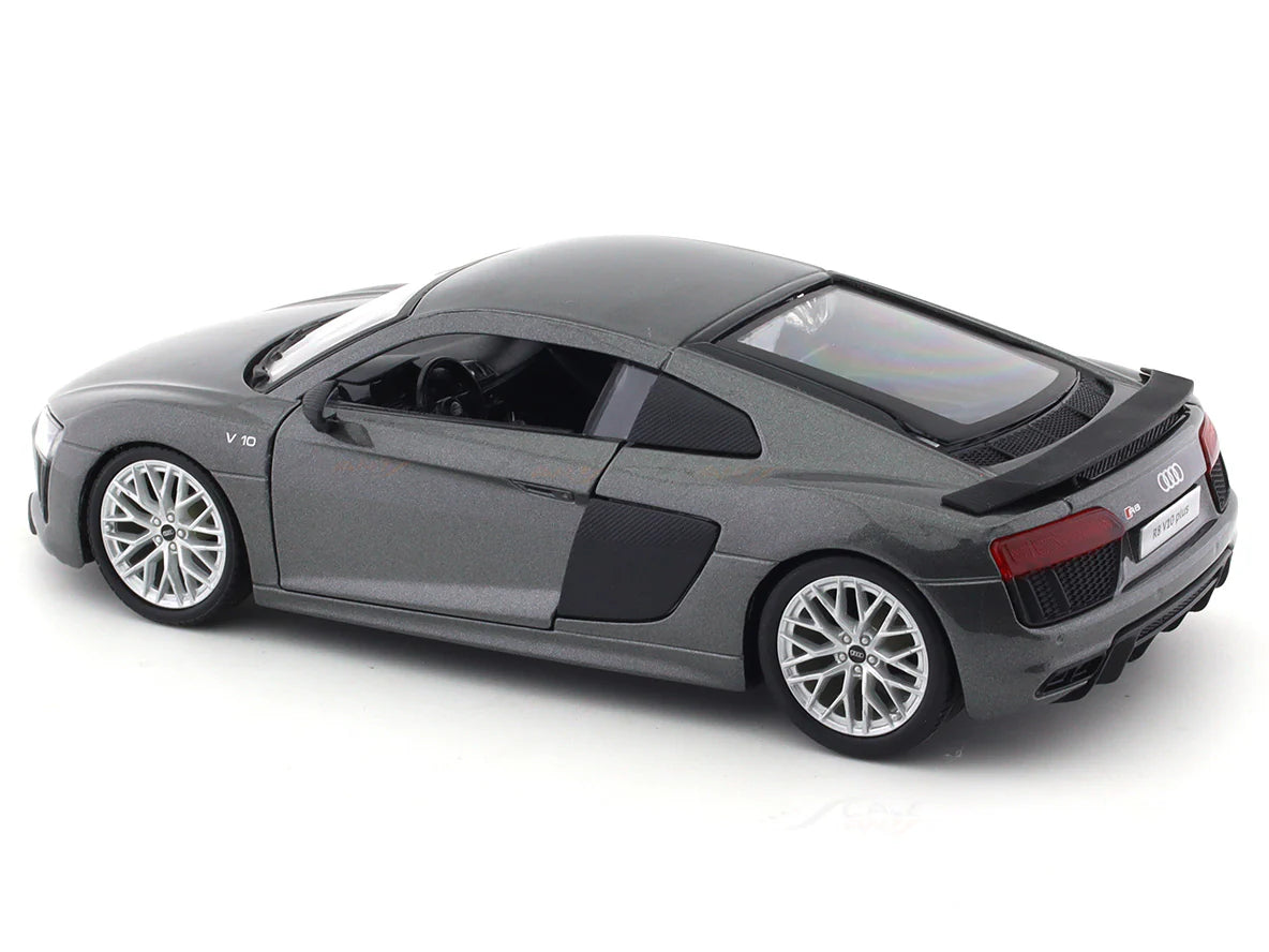 MAISTO AUDI R8 V10 1/24 GREY SCALE MODEL CAR 51281