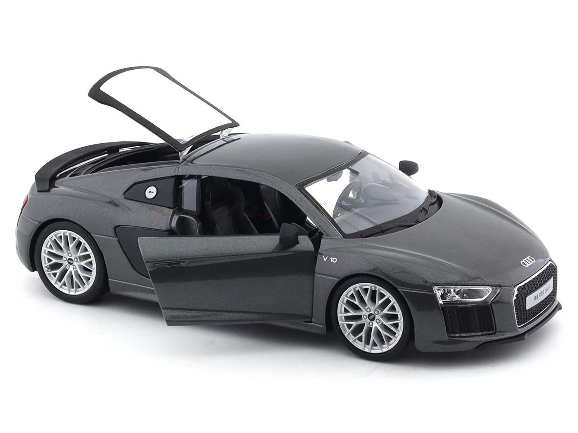 MAISTO AUDI R8 V10 1/24 GREY SCALE MODEL CAR 51281