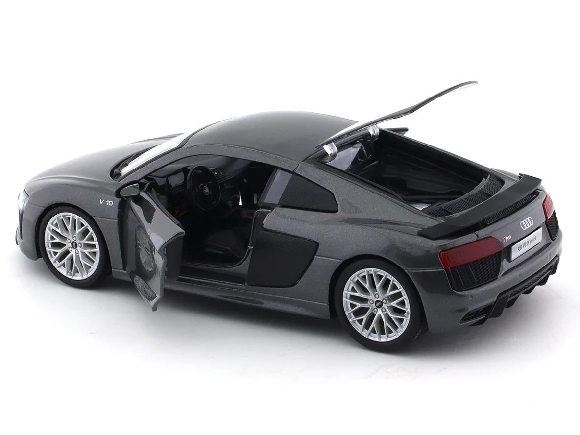 MAISTO AUDI R8 V10 1/24 GREY SCALE MODEL CAR 51281