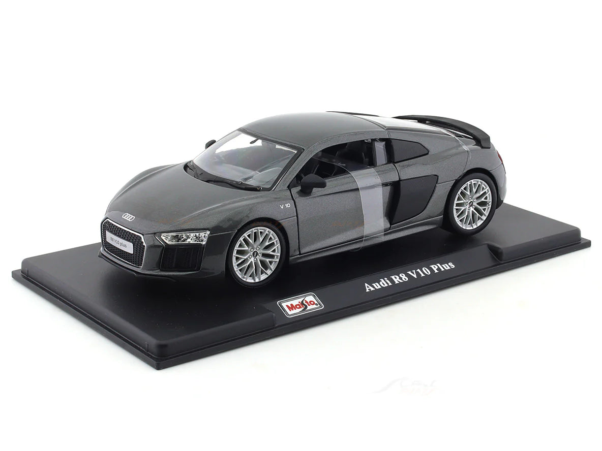 MAISTO AUDI R8 V10 1/24 GREY SCALE MODEL CAR 51281