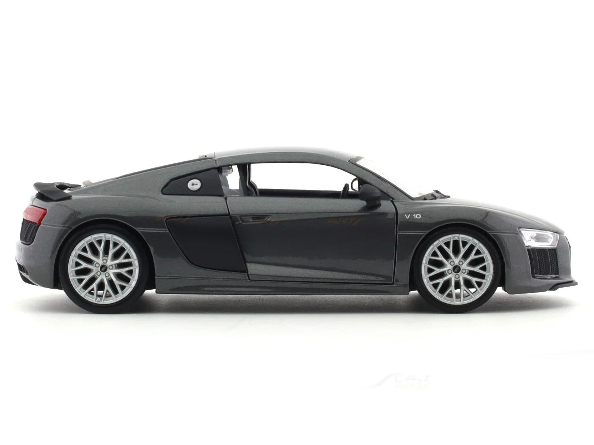 MAISTO AUDI R8 V10 1/24 GREY SCALE MODEL CAR 51281