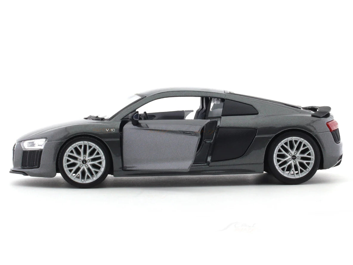 MAISTO AUDI R8 V10 1/24 GREY SCALE MODEL CAR 51281