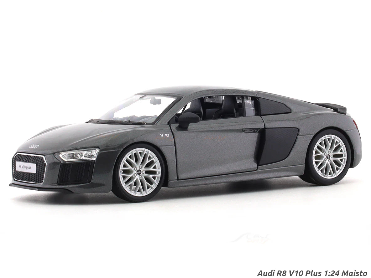 MAISTO AUDI R8 V10 1/24 GREY SCALE MODEL CAR 51281