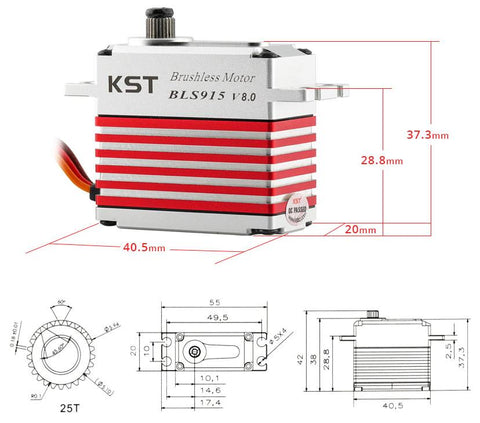 KST DIGITAL SERVO BRUSHLES BLS915 V8.0