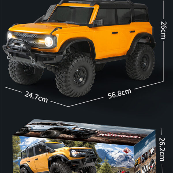 Wilderness 1:10 RTR 2.4G 4WD RC Car Full Proportional Rock Crawler LED Light 2 Speed Off-Road Climbing RC Truck