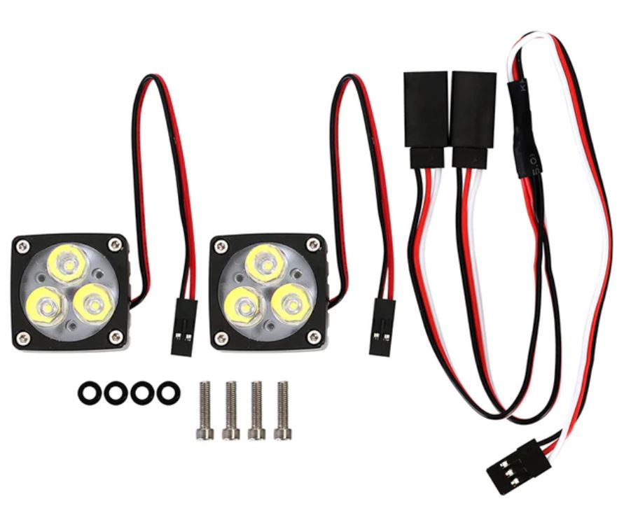 5-13V 28*28mm Superbright A-pillar Light Square Lamp for 1/6 1/8 RC Crawler Car