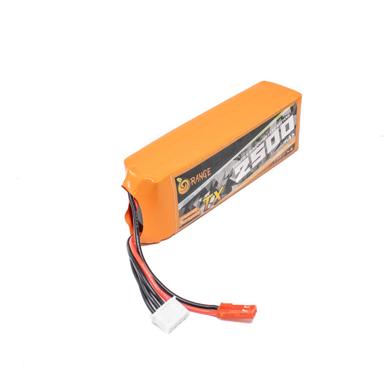 Orange 11.1V 2500mAh 3C 3S (Tx) Lithium Polymer Battery Pack with JST-BEC Connector