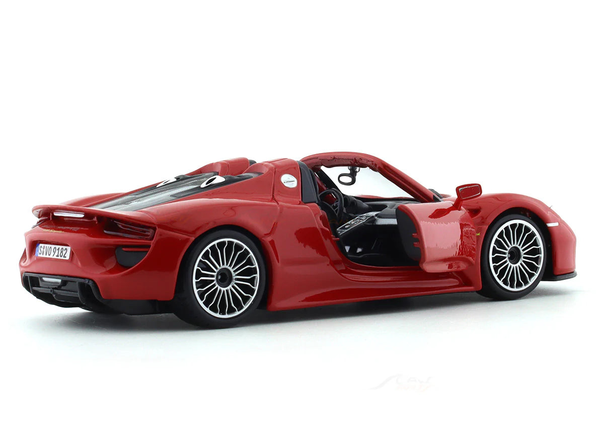 BBURAGO PORSCHE 918 SPYDER RED 1:24 SCALE 91076