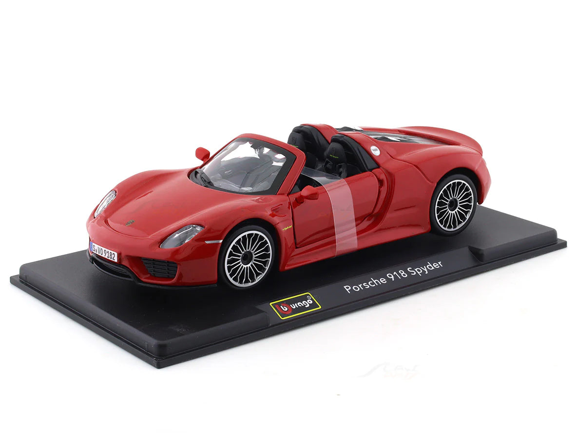 BBURAGO PORSCHE 918 SPYDER RED 1:24 SCALE 91076
