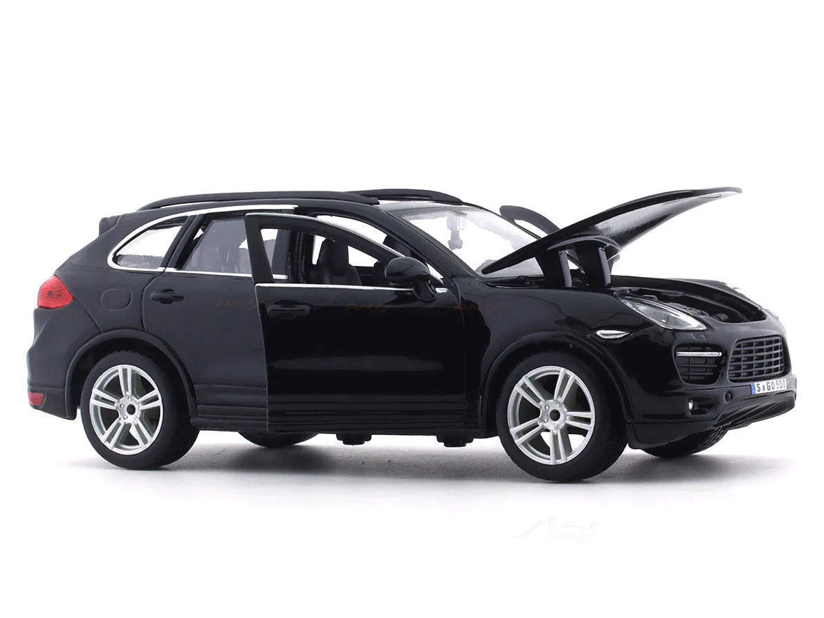 BBURAGO PORSCHE CAYENNE TURBO BLACK 1:24 SCALE BY  18-91056B
