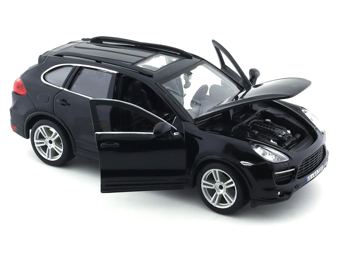BBURAGO PORSCHE CAYENNE TURBO BLACK 1:24 SCALE BY  18-91056B