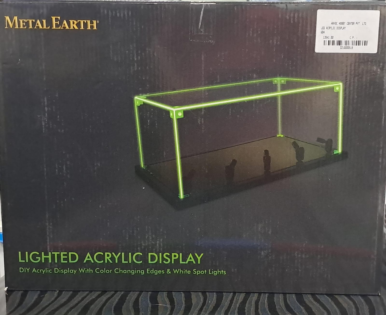 ACRYLIC DISPLAY WITH LED LIGHT METAL EARTH