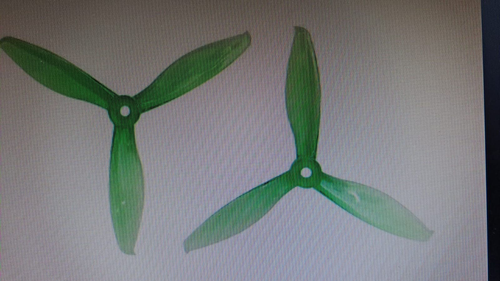 PROPELLER ORANGE HD 5149 (5.1X4.9) TRI BLADE FLASH PROPPELLERS 2CW+2CCW-TRANSPARENT GREEN