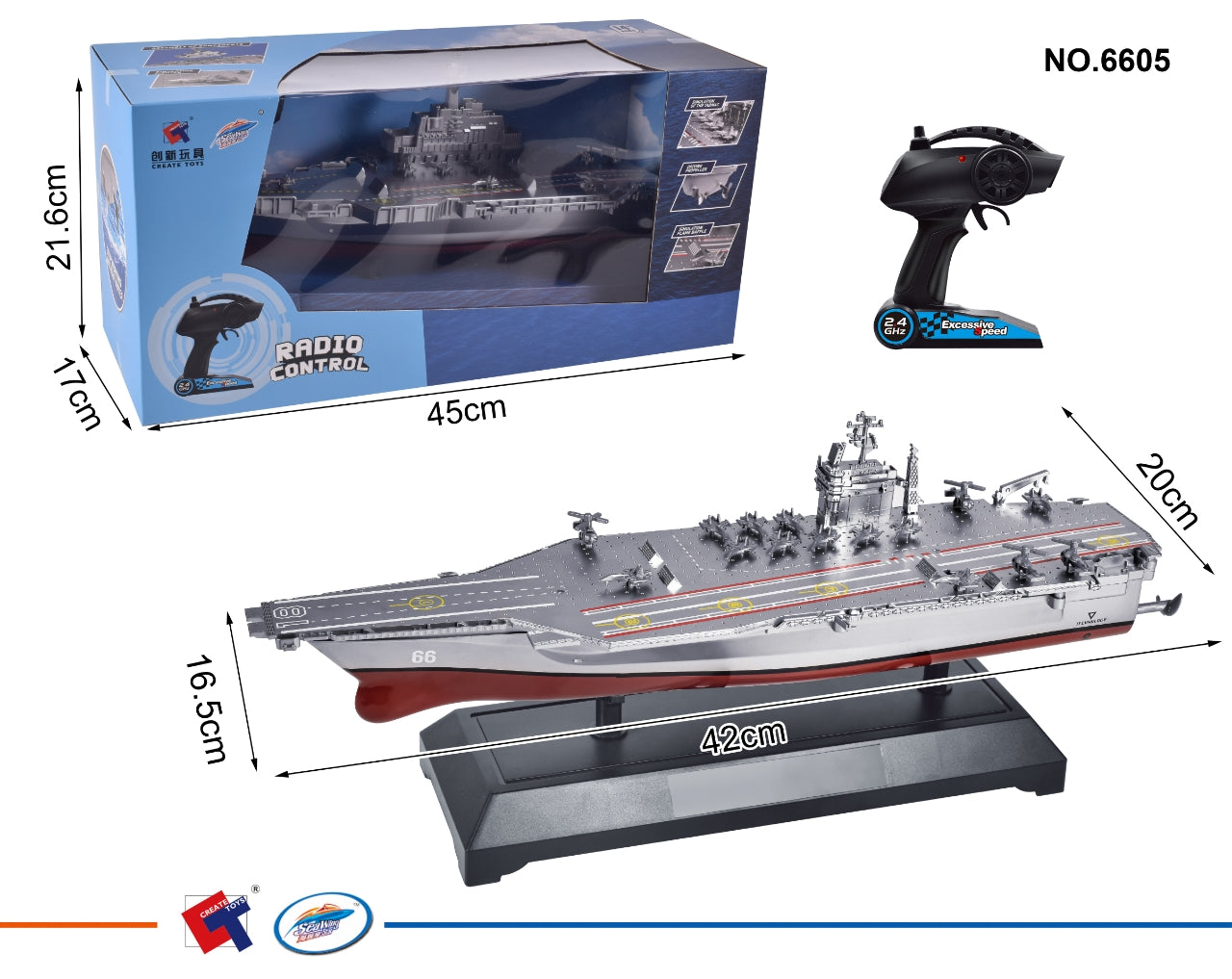 RC WARSHIP SEA WING STAR - AIRCRAFT CARRIER 6605