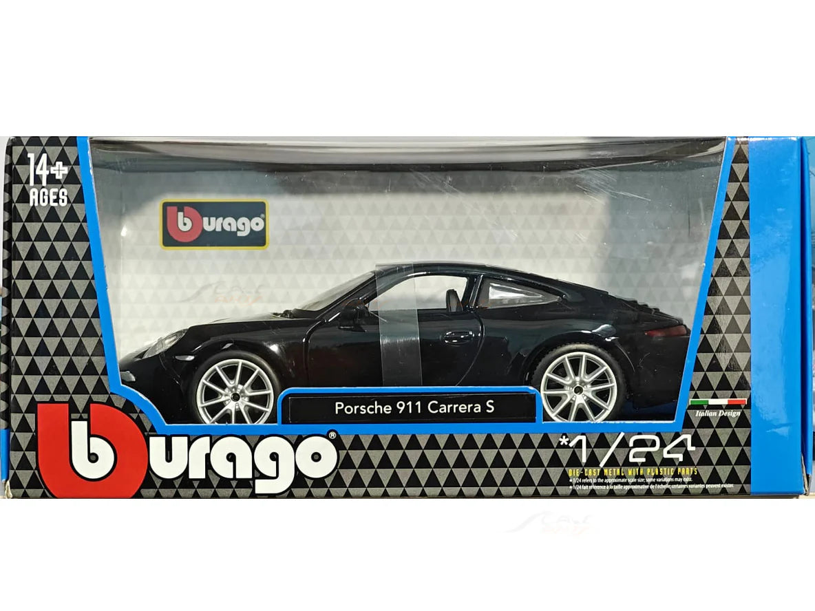BBURAGO PORSCHE 911 CARRERA (BLACK)  1/24 SCALE 18-91065B