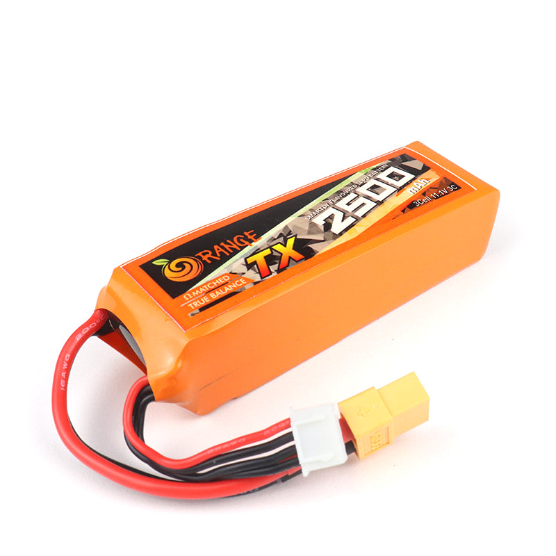 Orange 11.1V 2500mAh 3C 3S (TX) Lithium Polymer Battery Pack