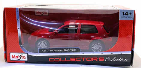 MAISTO VOLKSWAGON GOLF R32 1/24 RED DIE CAST MODEL