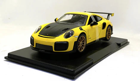 MAISTO 1/24 SCALE PORSCHE 911 GT2 RS (YELLOW) DIECAST CAR MODEL