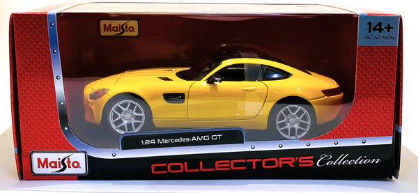 MAISTO MERCEDES BENZ AMG GT 1/24 YELLOW DIECAST MODEL