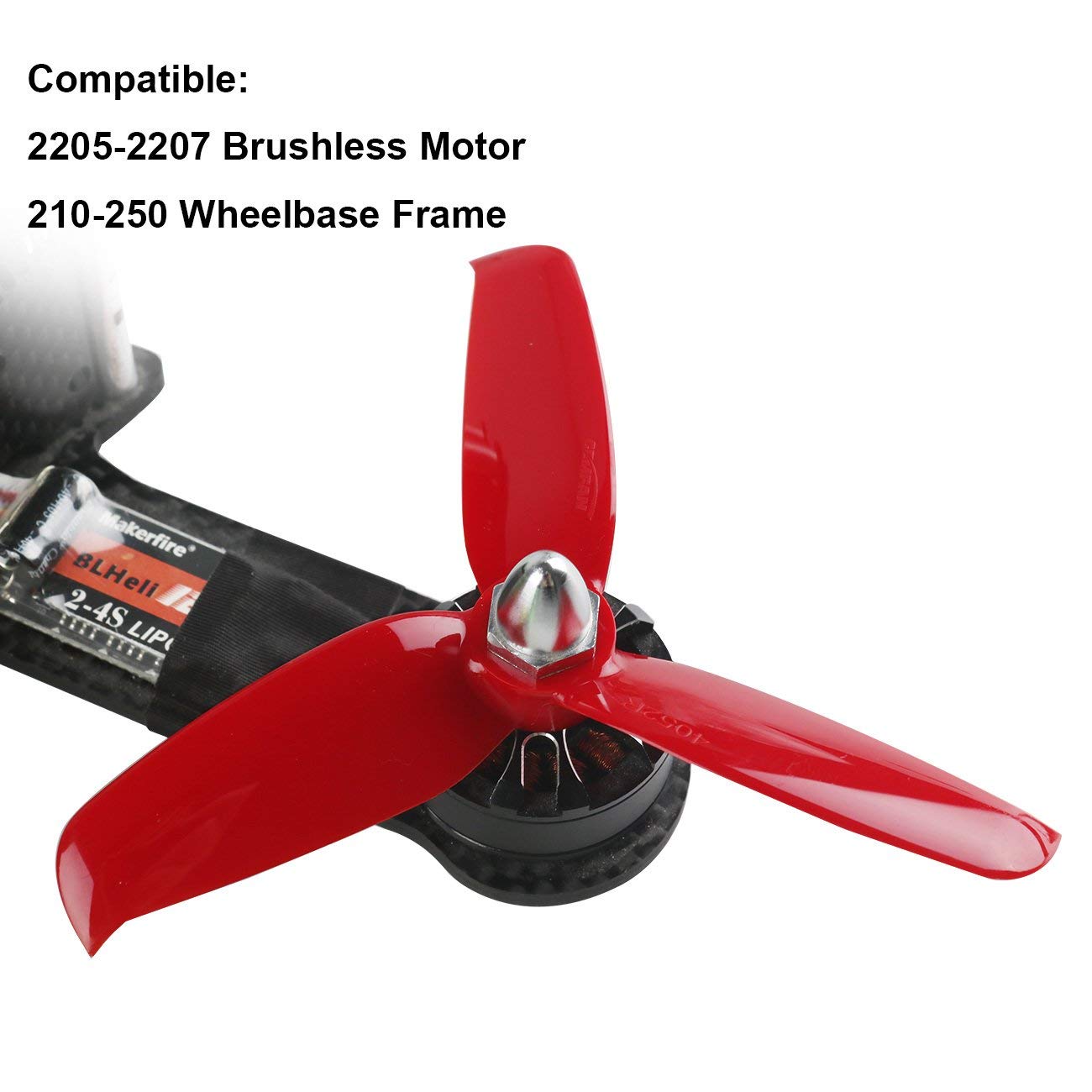 PROPELLER ORANGE HD 4052(4X5.2) TRI BLADE FLASH PROPS 2CW+2CCW 2PAIR-FERRARI RED