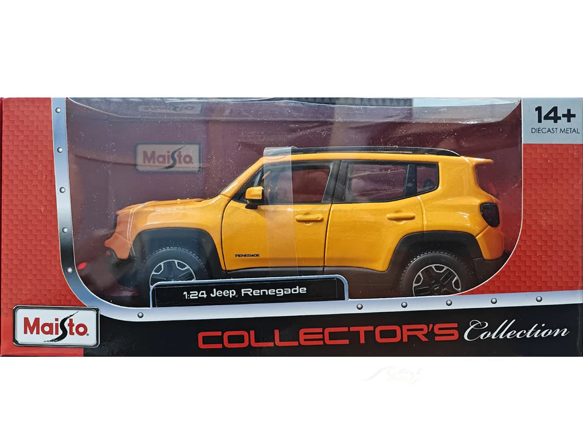 MAISTO DIECAST JEEP RENEGADE ORANGE - 1/24 51282 OR