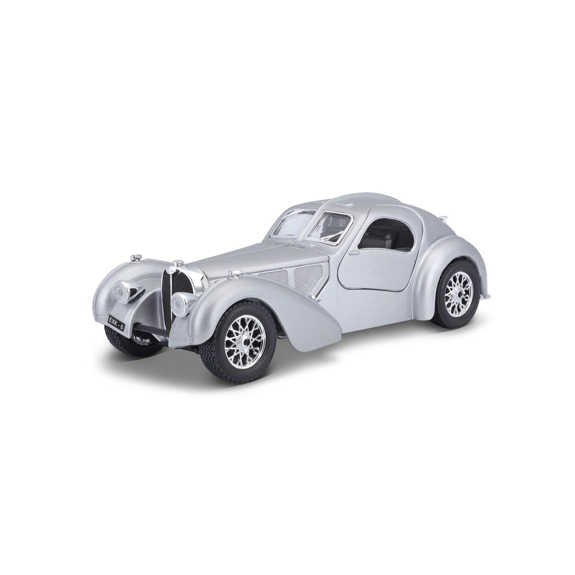 BBURAGO 1/24 SCALE BUGATTI ATLANTIC DIECAST CAR MODEL (SILVER) 18-92092