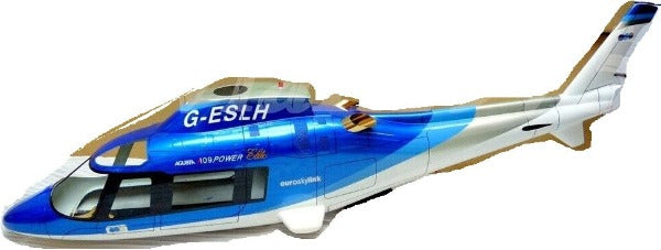 FUNKEY SCALE FUSELAGE AGUSTA 109A .30 (550) SIZE BLUE COLOR RETRACT VERSION
