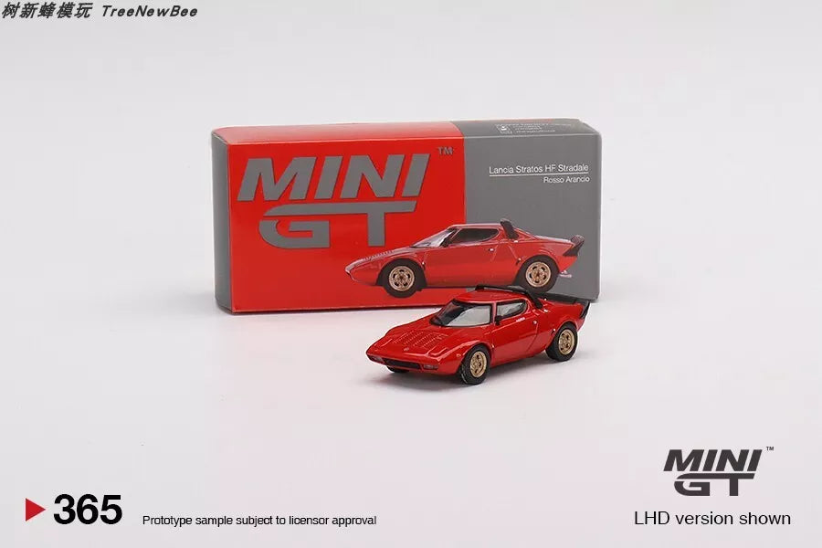 MINI GT 1/64 LANCIA STRATOS HF STRADALE  (ROSSO ARANCIO) NO:365