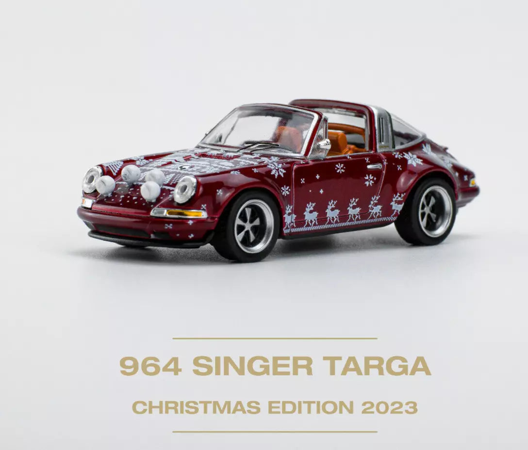 POP RACE SINGER 964 TARGA 1/64 SCALE NO:S6-02 (MERRY CHRISTMAS 2023 MODEL)