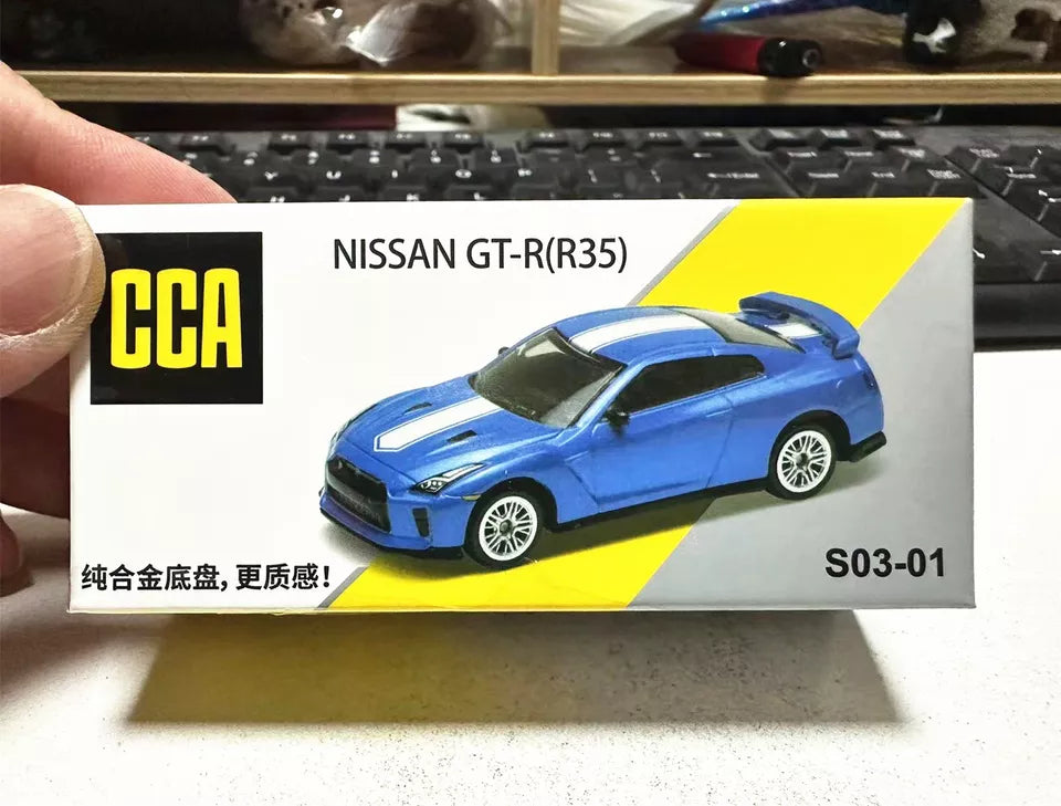 CCA NISSAN GTR(R35) 1:64 SCALE NO: S03-01 (BLUE)