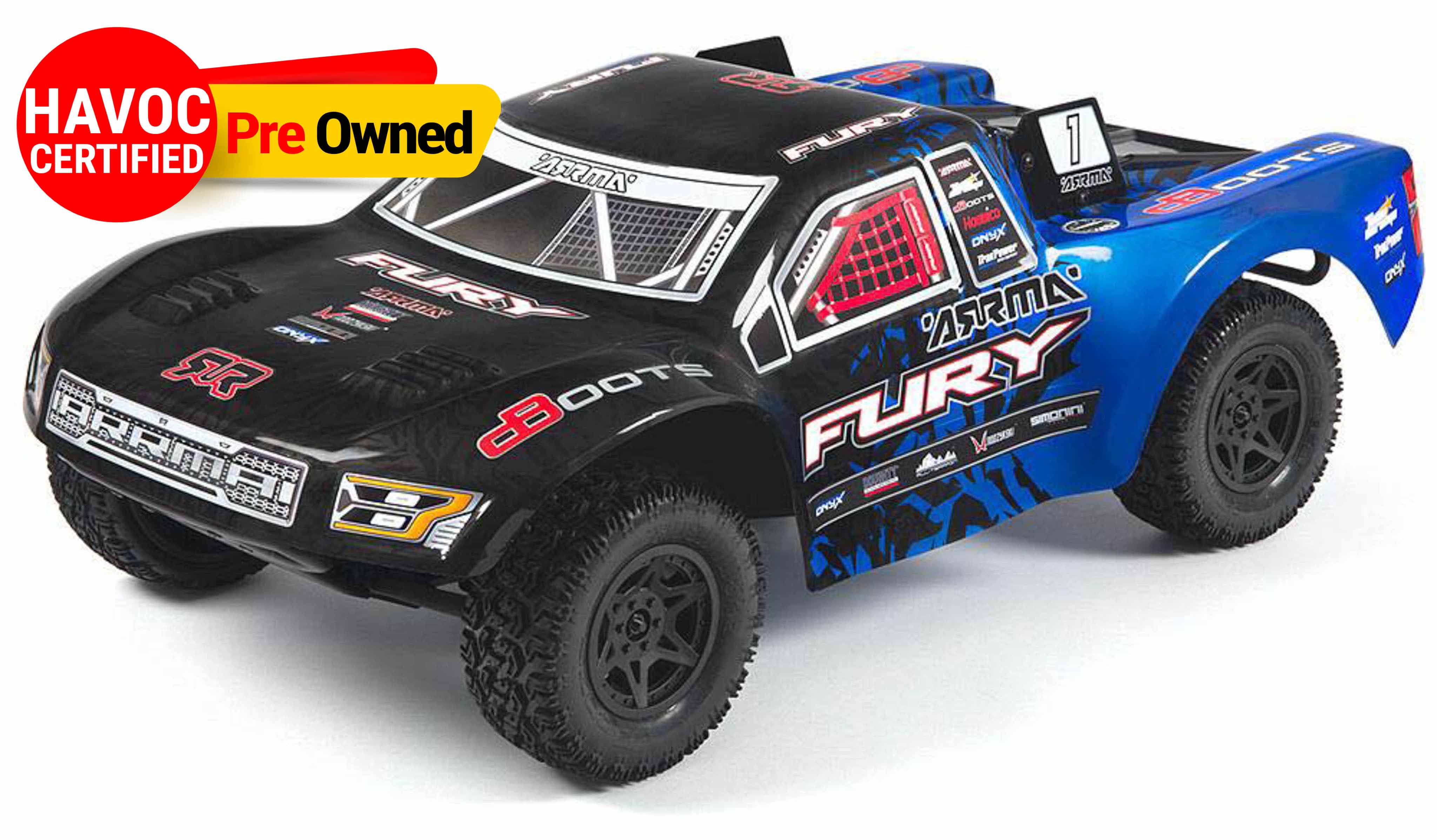 Arrma Fury 1/10Scale Blue Car(Quality Pre Owned)