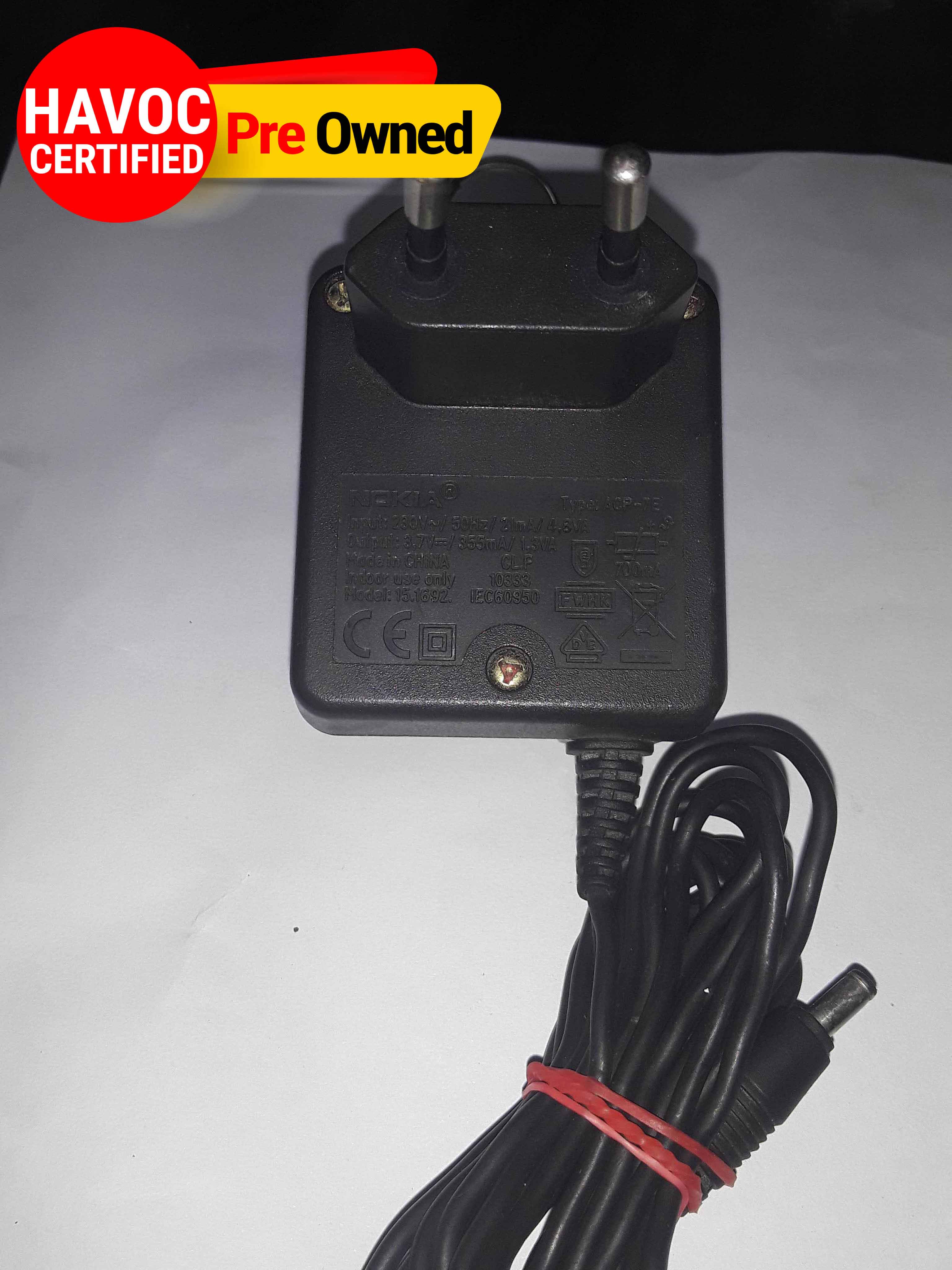 Nokia Charger Input 230V-Output 3.7V(Quality Pre Owned)