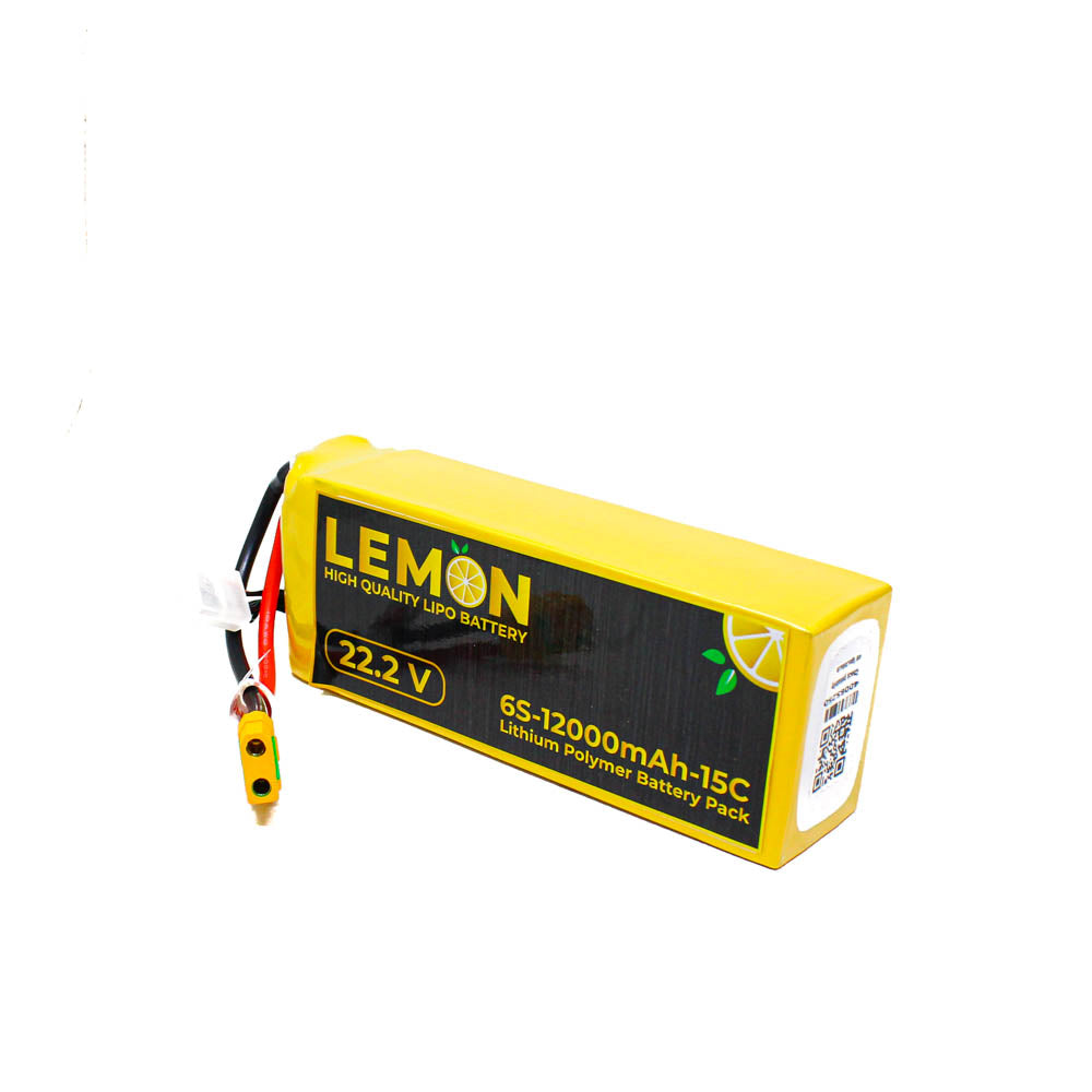 Lemon LIPO 12000mAh 6S 15C/30C Lithium Polymer Battery Pack
