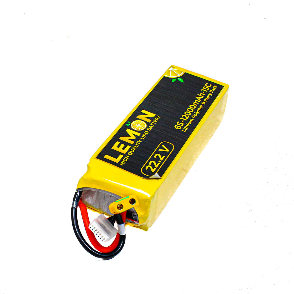 Lemon LIPO 12000mAh 6S 15C/30C Lithium Polymer Battery Pack