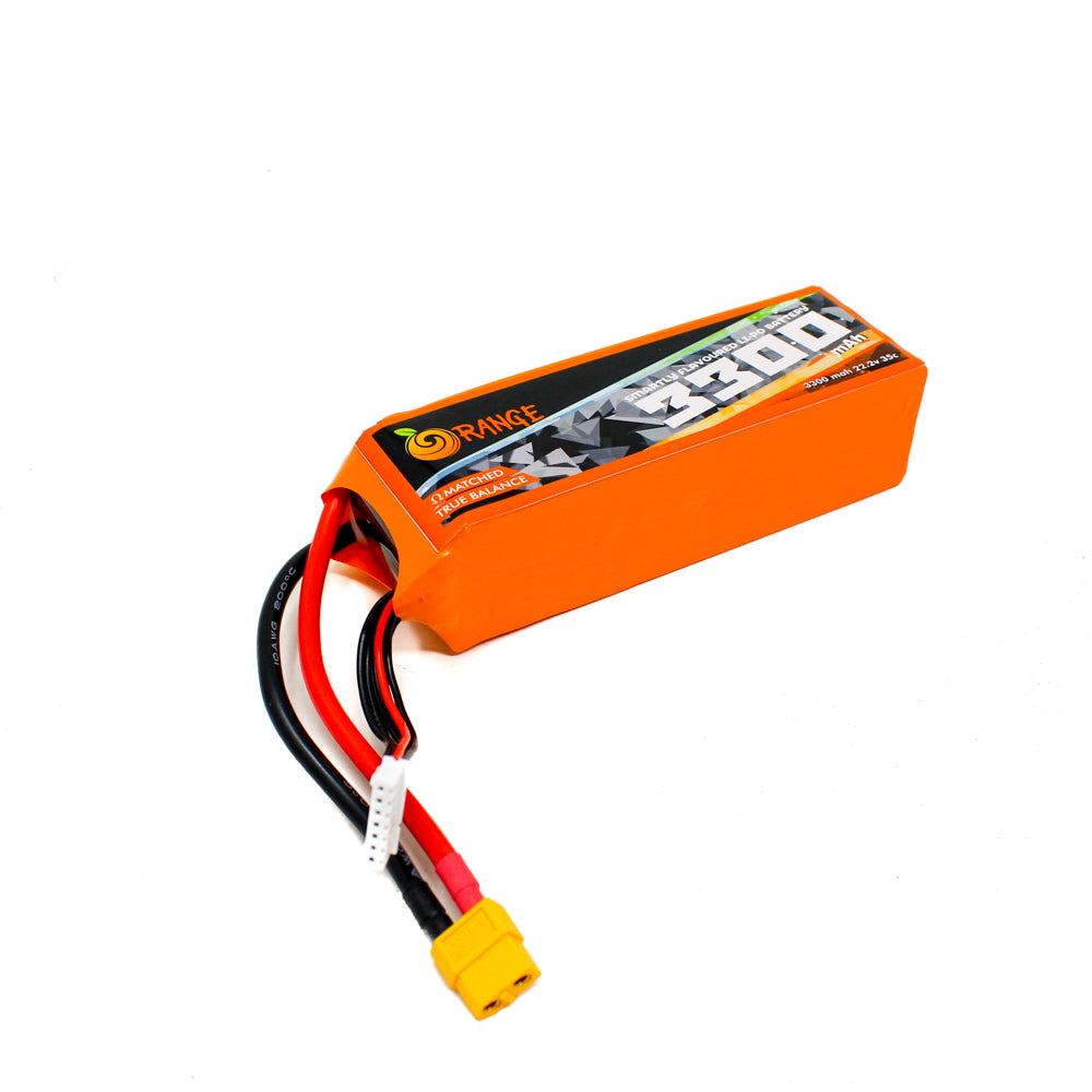 Orange 3300mAh 6S 35C (22.2 V) Lithium Polymer Battery Pack (Li-Po)