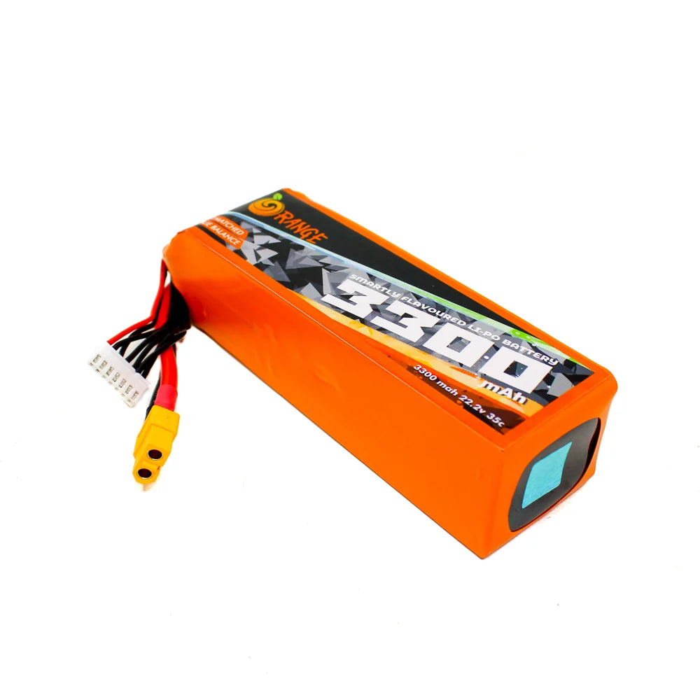 Orange 3300mAh 6S 35C (22.2 V) Lithium Polymer Battery Pack (Li-Po)