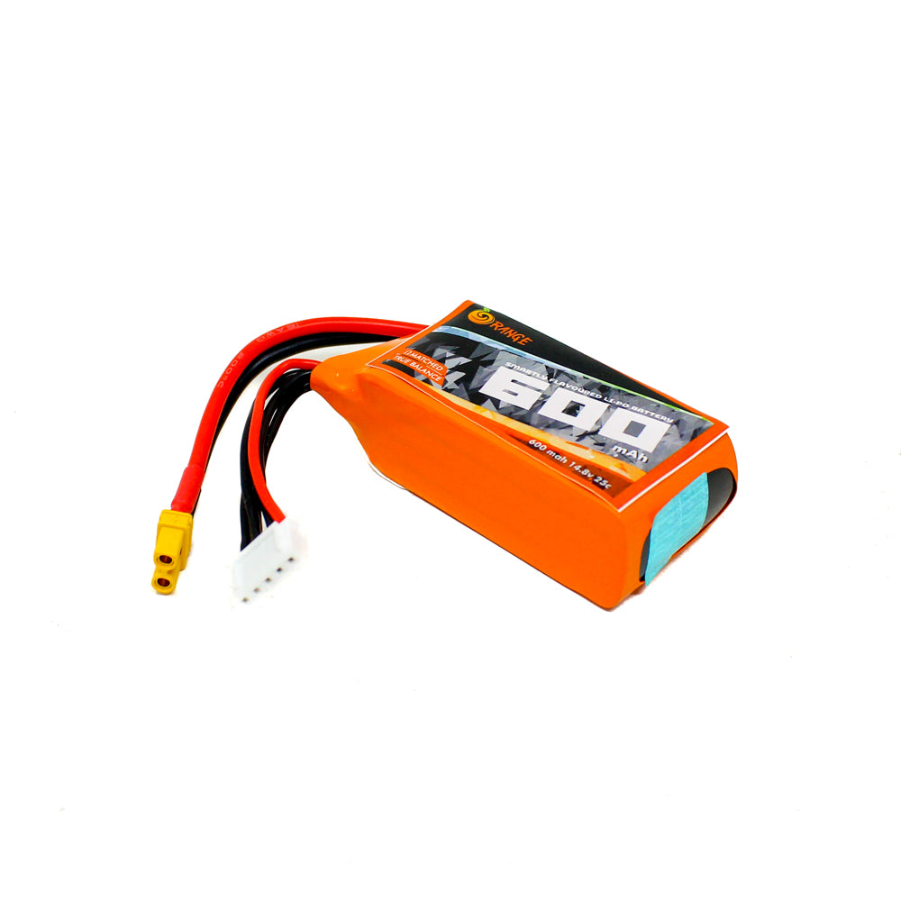 Orange 600mAh 4S 25C (14.8 V) Lithium Polymer Battery Pack (Li-Po)