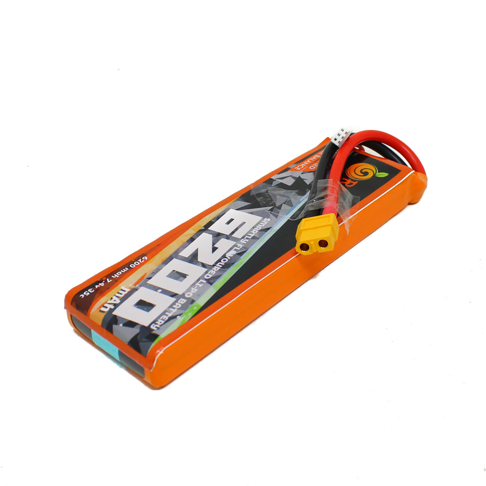 Orange 6200mAh 2S 35C (7.4 V) Lithium Polymer Battery Pack (Li-Po)