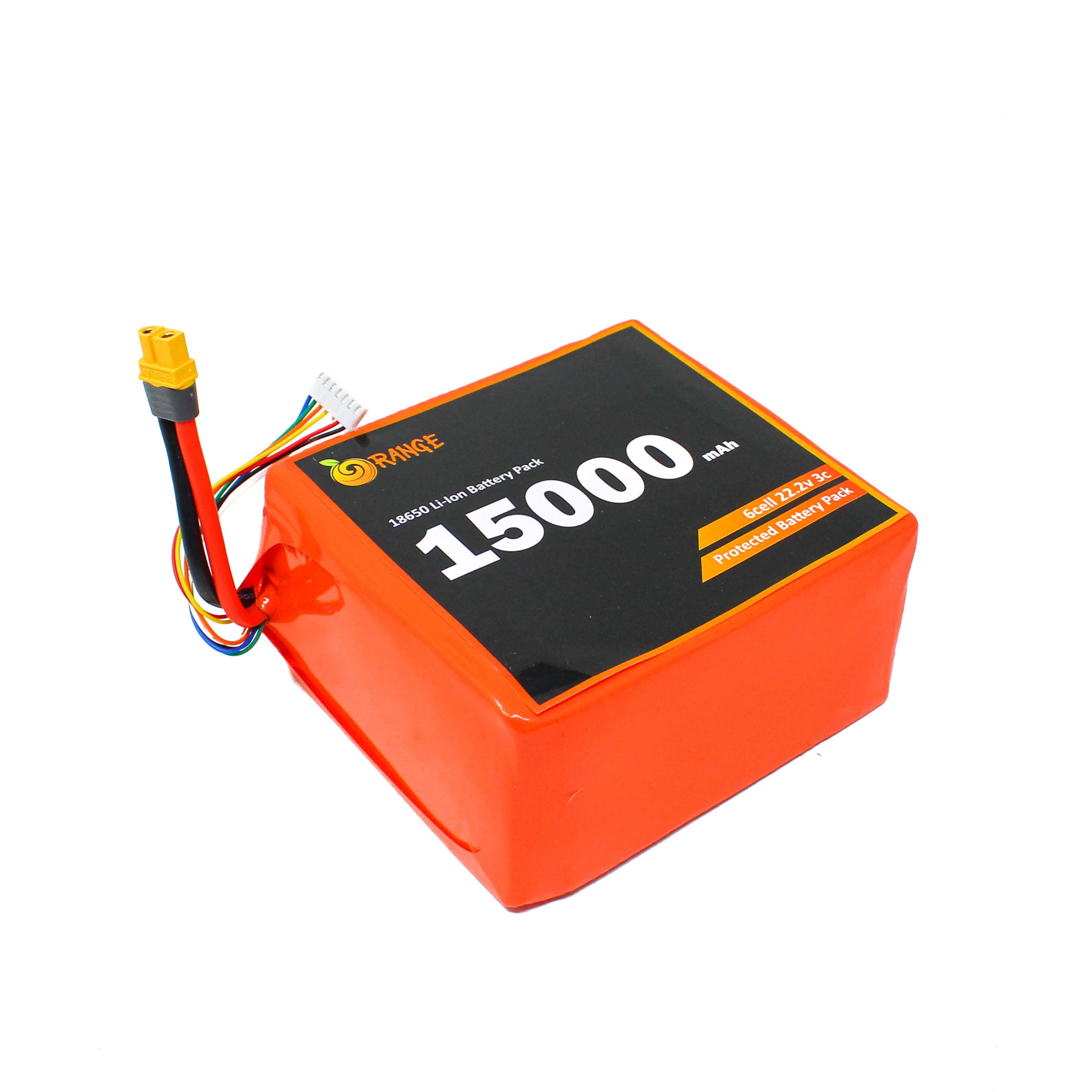Orange ICR 18650 Li-ion 15000 Mah 6s 22.2v 6s6p Protected Battery Pack-3c