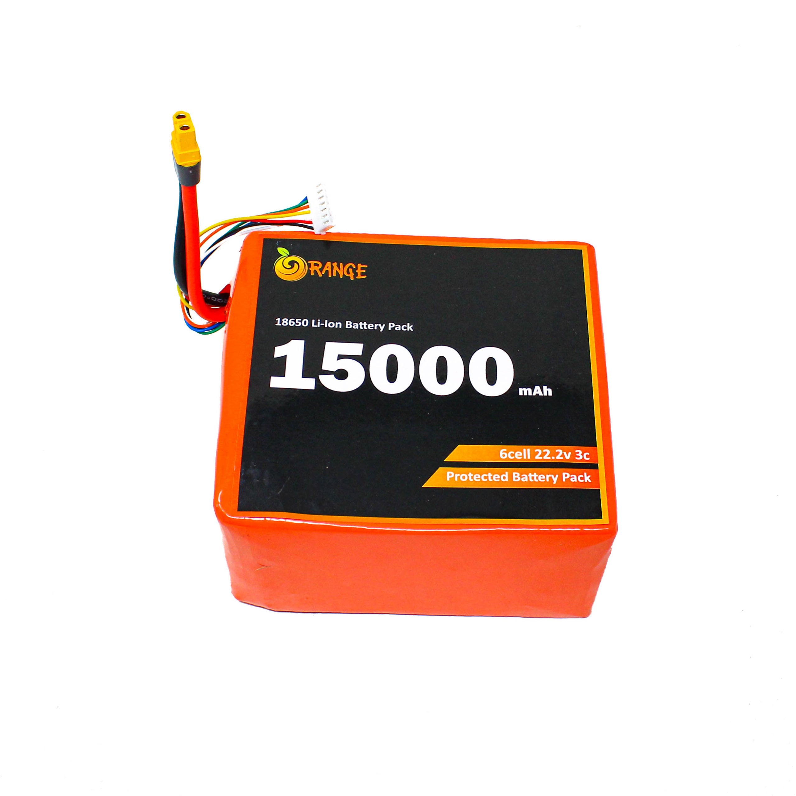 Orange ICR 18650 Li-ion 15000 Mah 6s 22.2v 6s6p Protected Battery Pack-3c