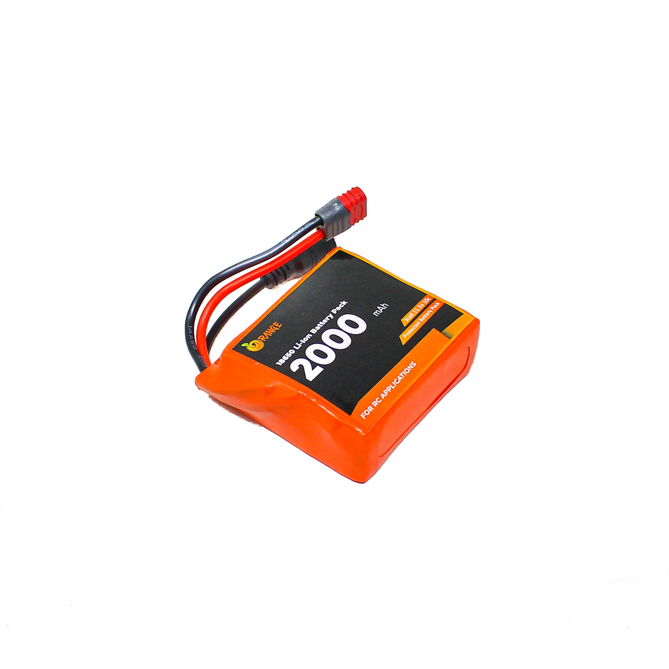 Orange ISR 18650 Li-ion 2000mAh 11.1v 3s1p Protected Battery Pack-8C