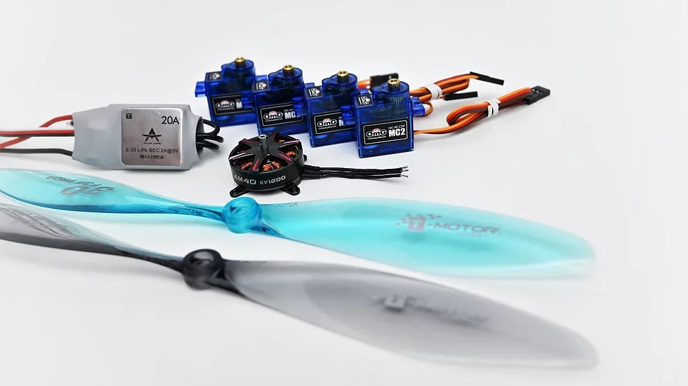 Power Combo 3 For 37" Airplanes (T-Motor/Esc/Prop/Servo/Battery)
