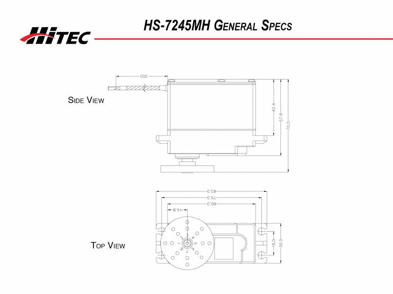 Hitec HS-7245MH High Voltage High Torque Metal Gear Mini S