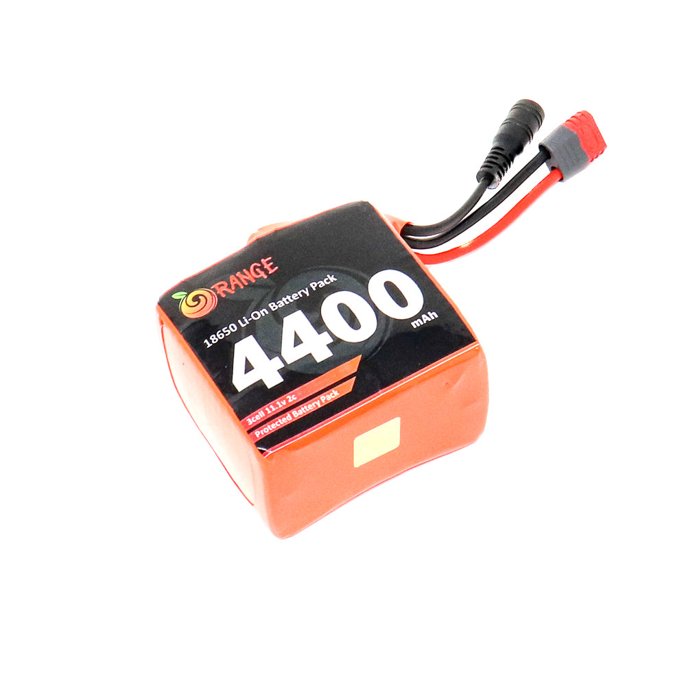 Orange 18650 Li-ion 4400mAh 11.1v 3S2P Protected Battery Pack-2C