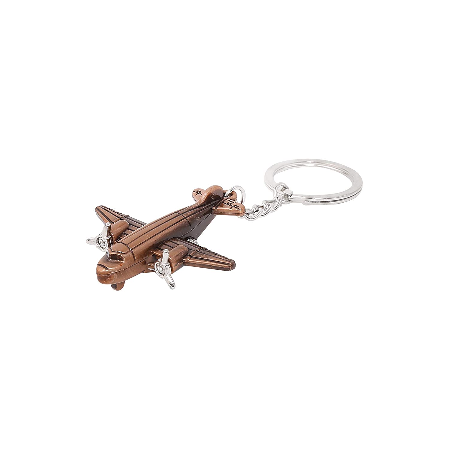 Airplane Metal Brown Key Chain
