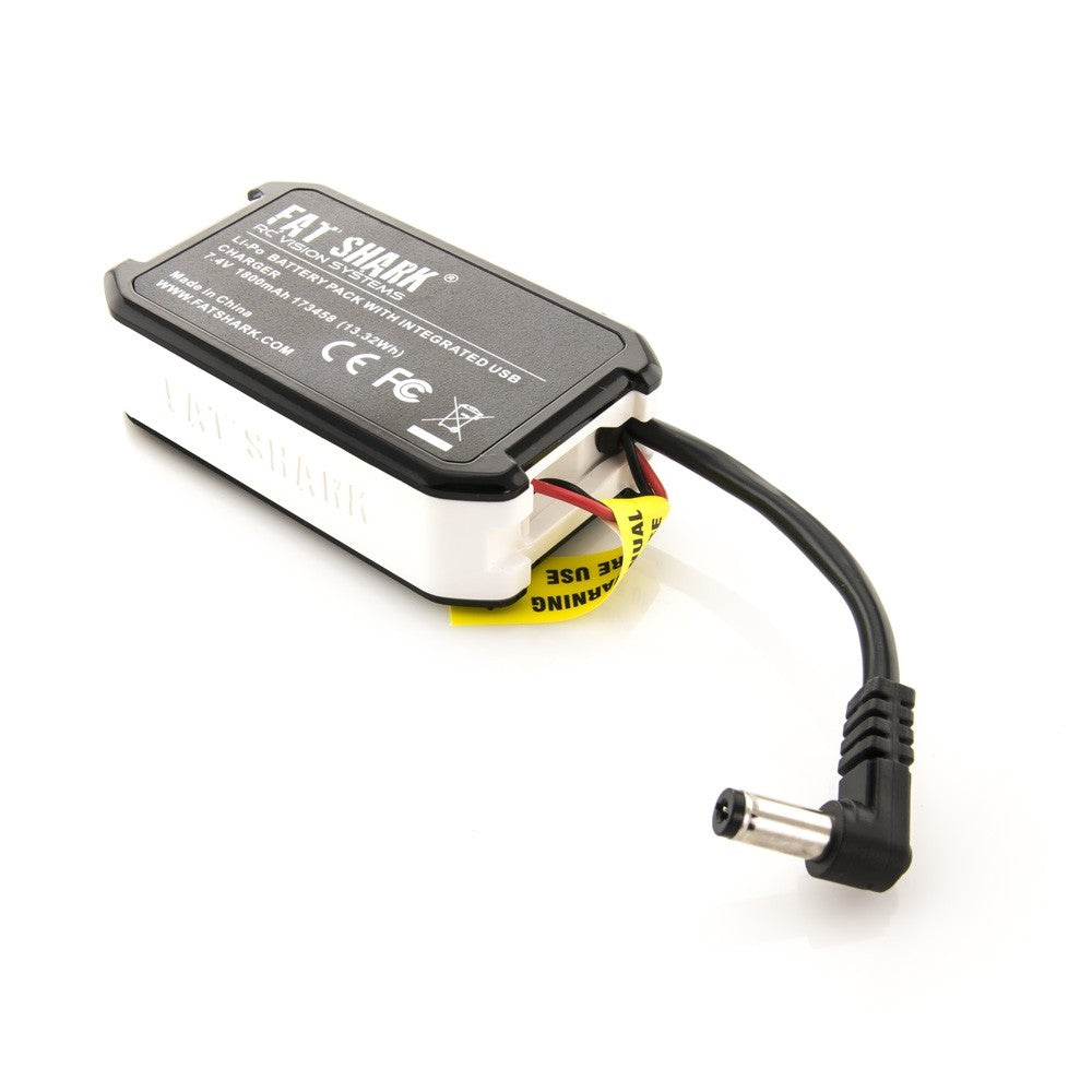 Fat Shark 1800Mah 7.4V Battery Pack Usb Charging Led Indicator