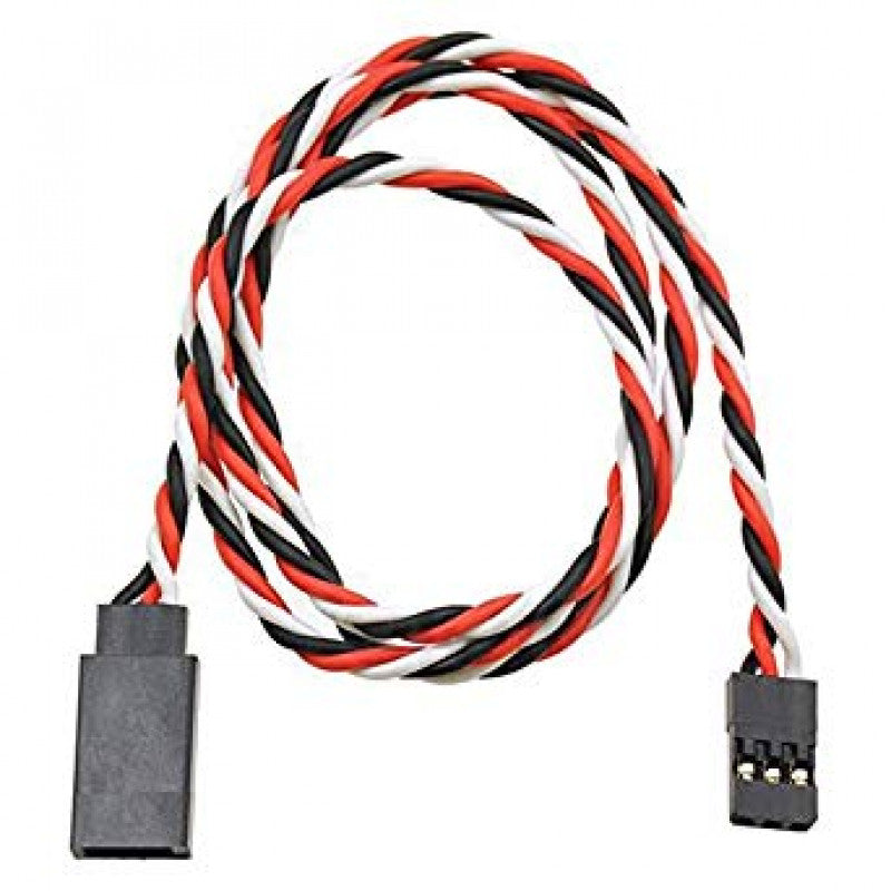 SafeConnect Twisted 45 CM 22AWG Servo Lead Extention (Futaba) Cable