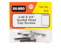 Du-Bro 4-40X3/4" Socket Head Cap Screws No.572