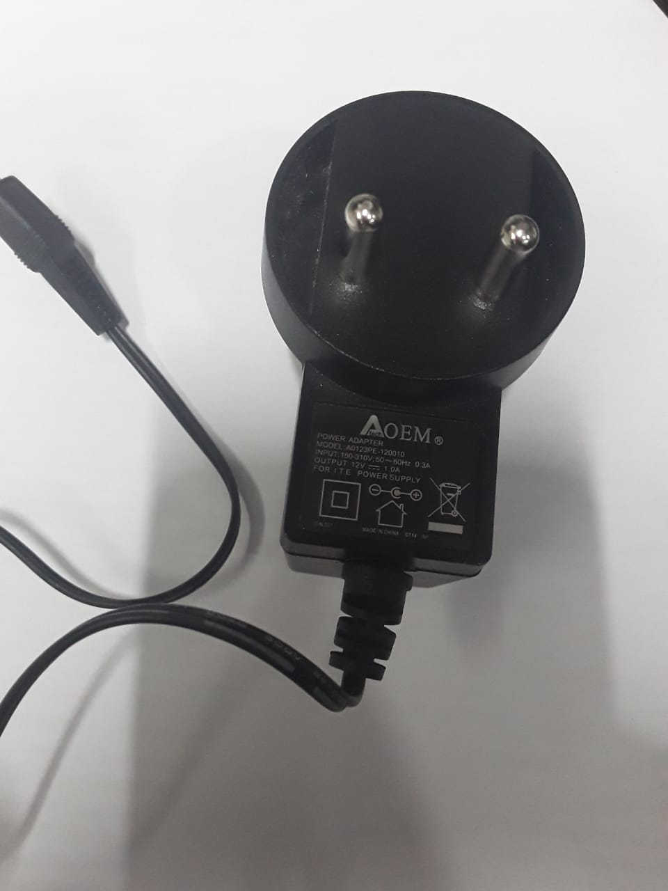 Adaptor 12V 1Amps