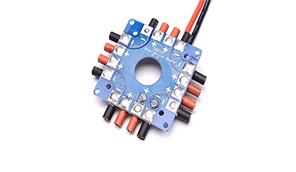 Esc Power Distribution Board Soldered Xt60Plug & 3.5Mm Banana Bullet Connector